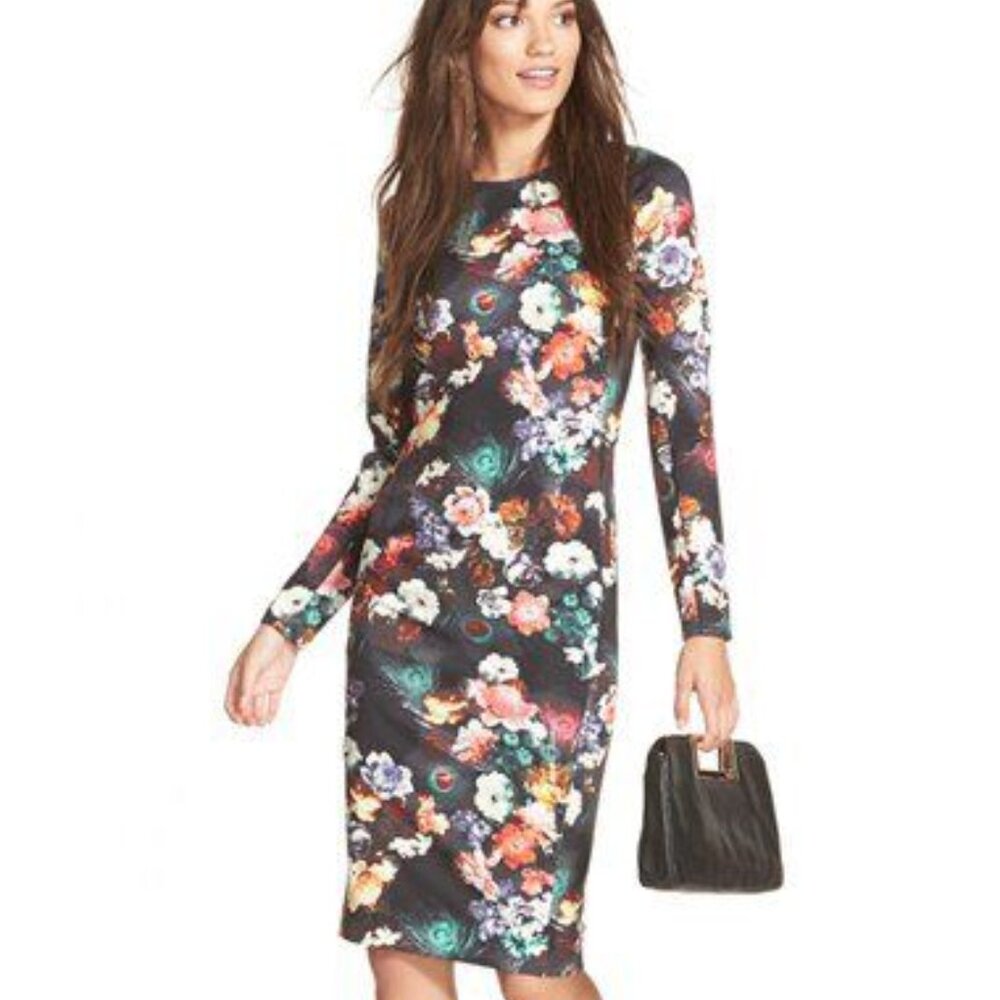 Floral Scuba Midi Dress Felicity & Coco Size S